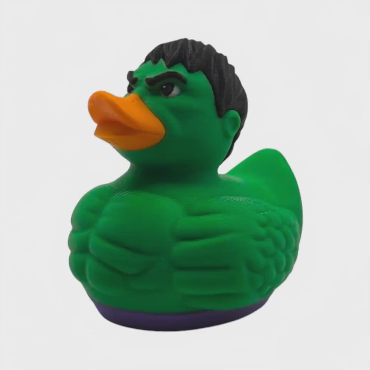 Hulk Inspired Duck Figurine, Superhero Inspired 3D Printed Collectible for Comic Fans