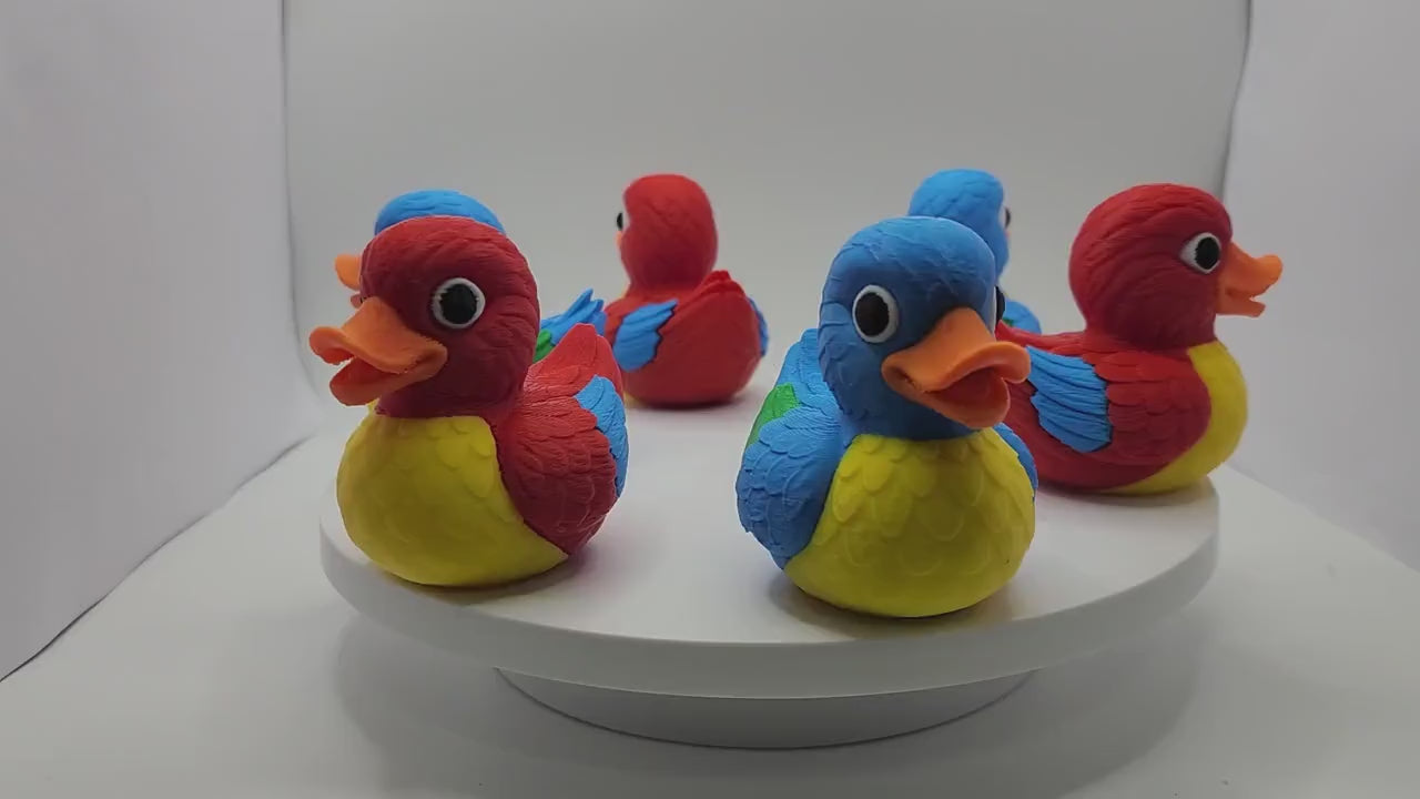 Macaw Duck Red Or Blue Figurine Tropical Bird Decoration animal Exotic Sculpture