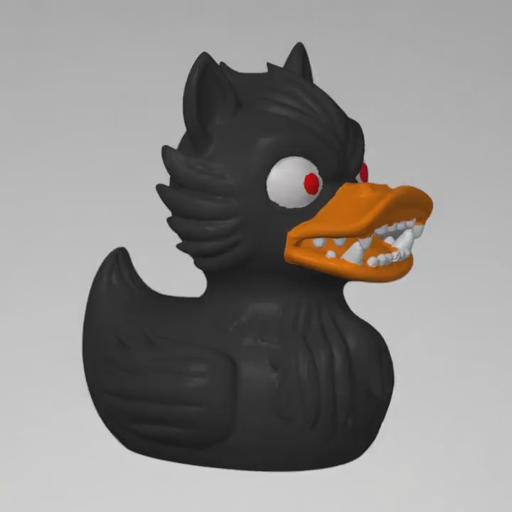 Werewolf Duck Monster Wolf  Black, Brown or Grey Dashboard Buddy 3D Printed
