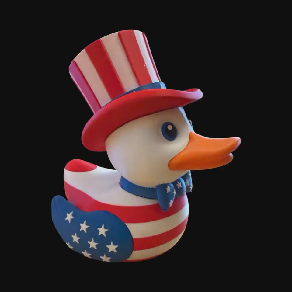 Uncle Sam Duck Patriotic  Ducking America Display USA Decoration Adorable 4th July Decor