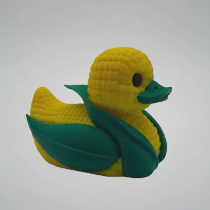 Corn Duck Miniature Figurine For Jeeps Dashboards  Yellow Desk Decor  Truck Figurine Corn Design