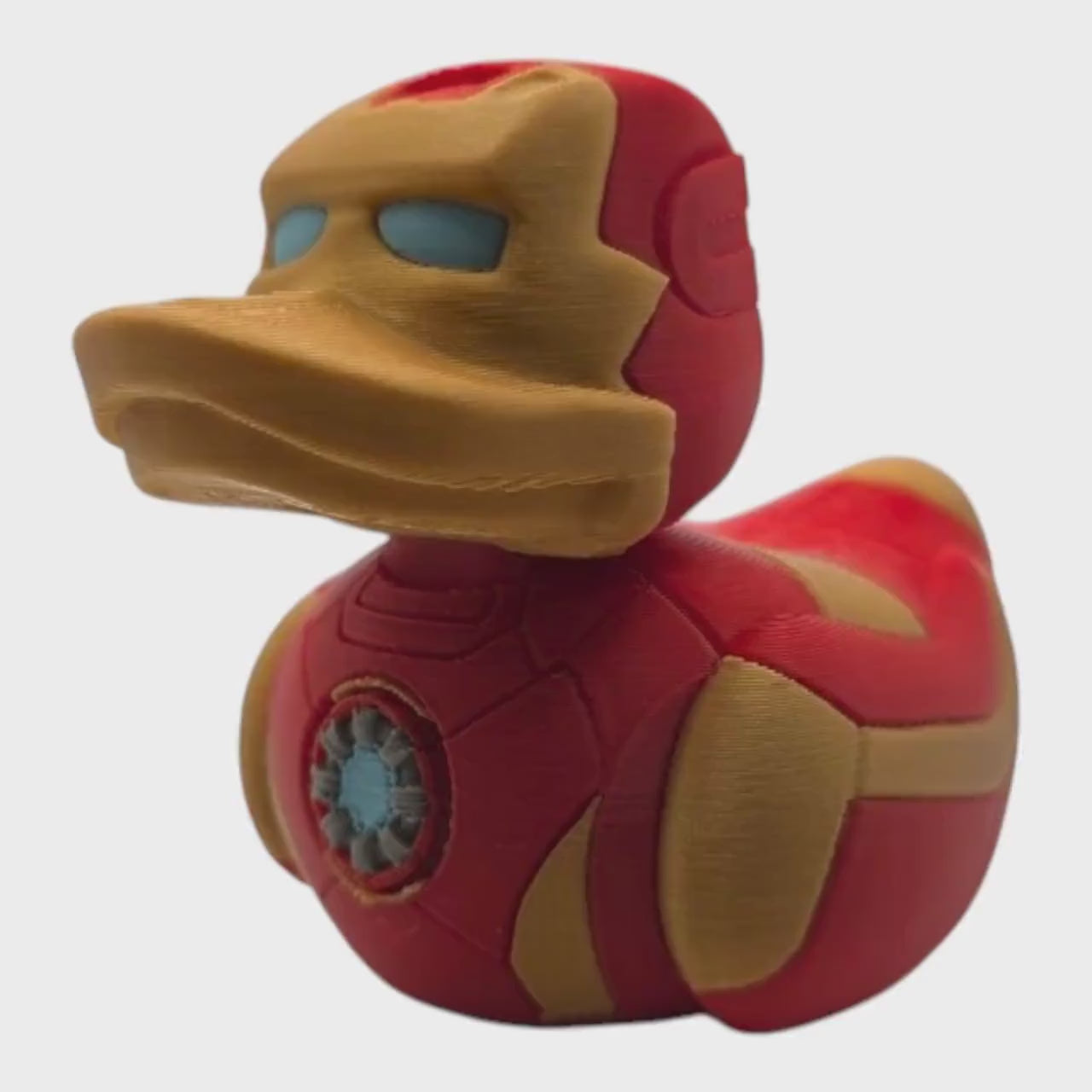 Iron Man Inspired Duck 3D Printed Collectible Figure Marvel Fan Unique Desk Toy Office Display Shelf Statue Avenger