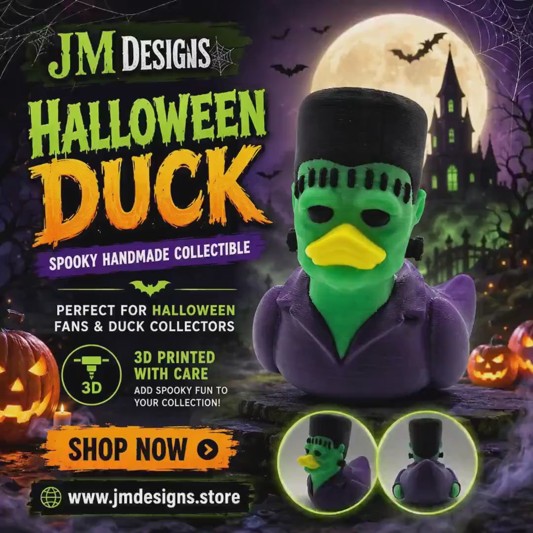 Frankenstein Duck Halloween Decoration, 3D Printed Frankenduck for Spooky Fun