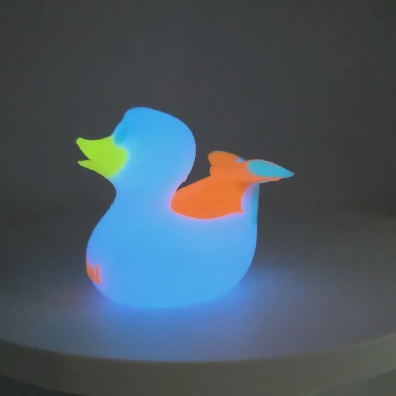 Carnival Cruise Inspired Duck Toy, Glow In The Dark 3D Printed