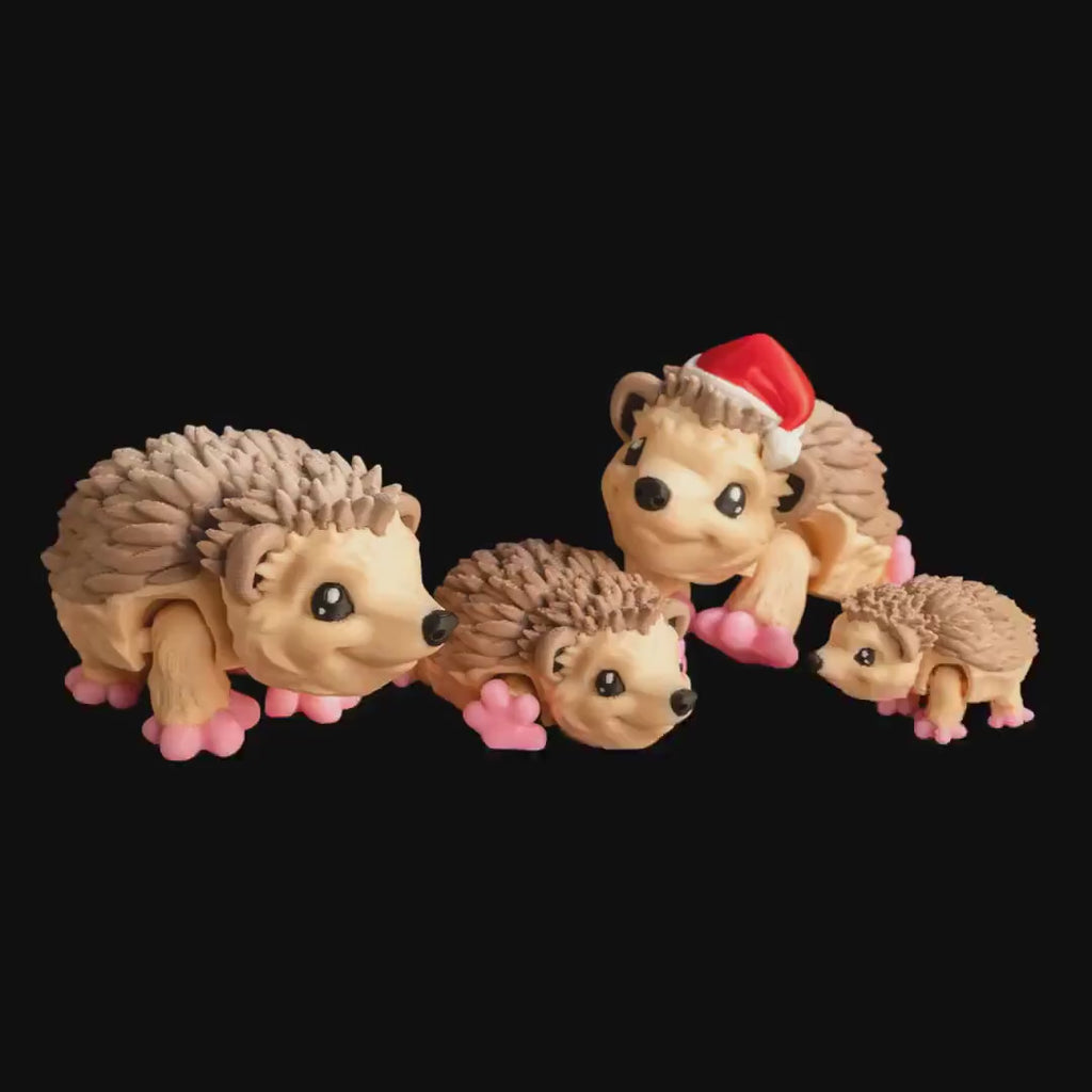 Articulated Hedgehog Toy, 3D Printed Desk Accessory for Stress Relief