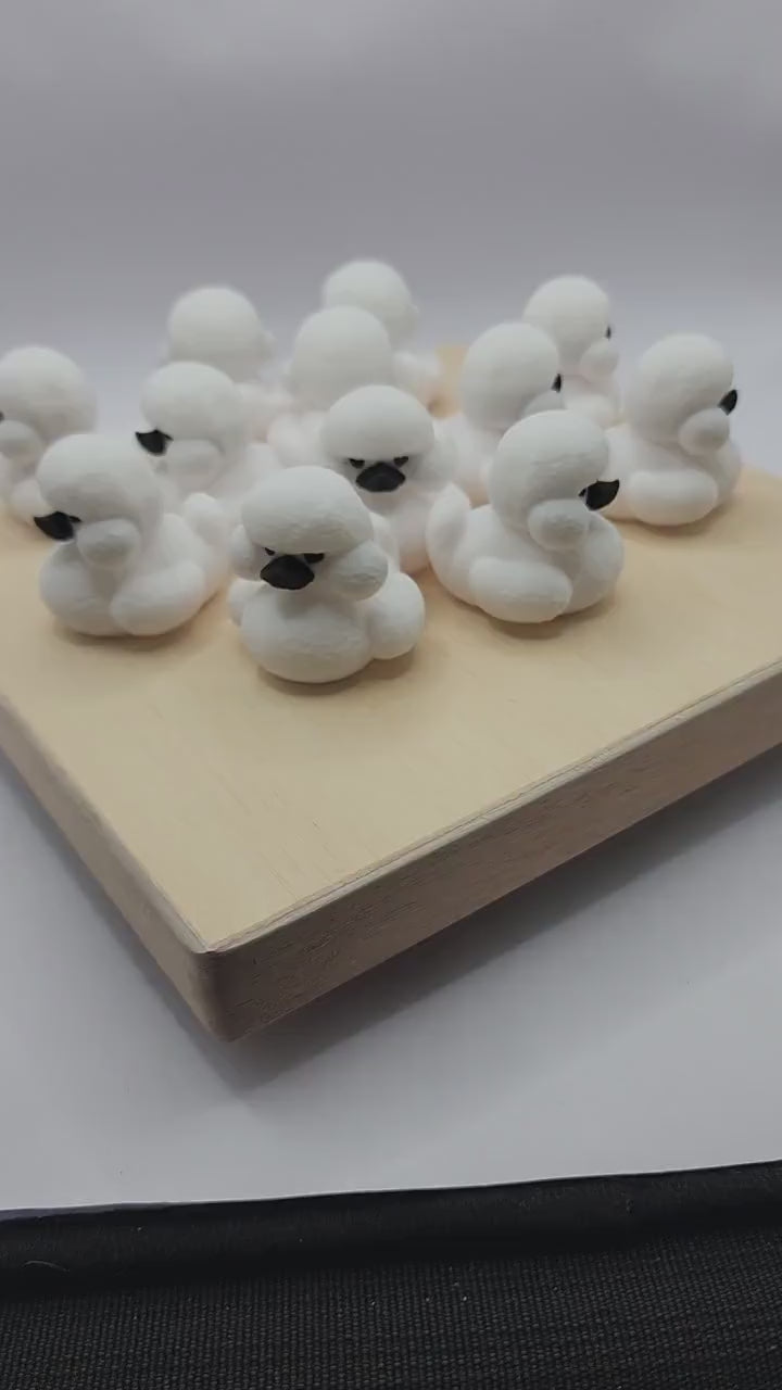 3D Printed Desk Toy Poodle Collectible, Quirky Office Decoration