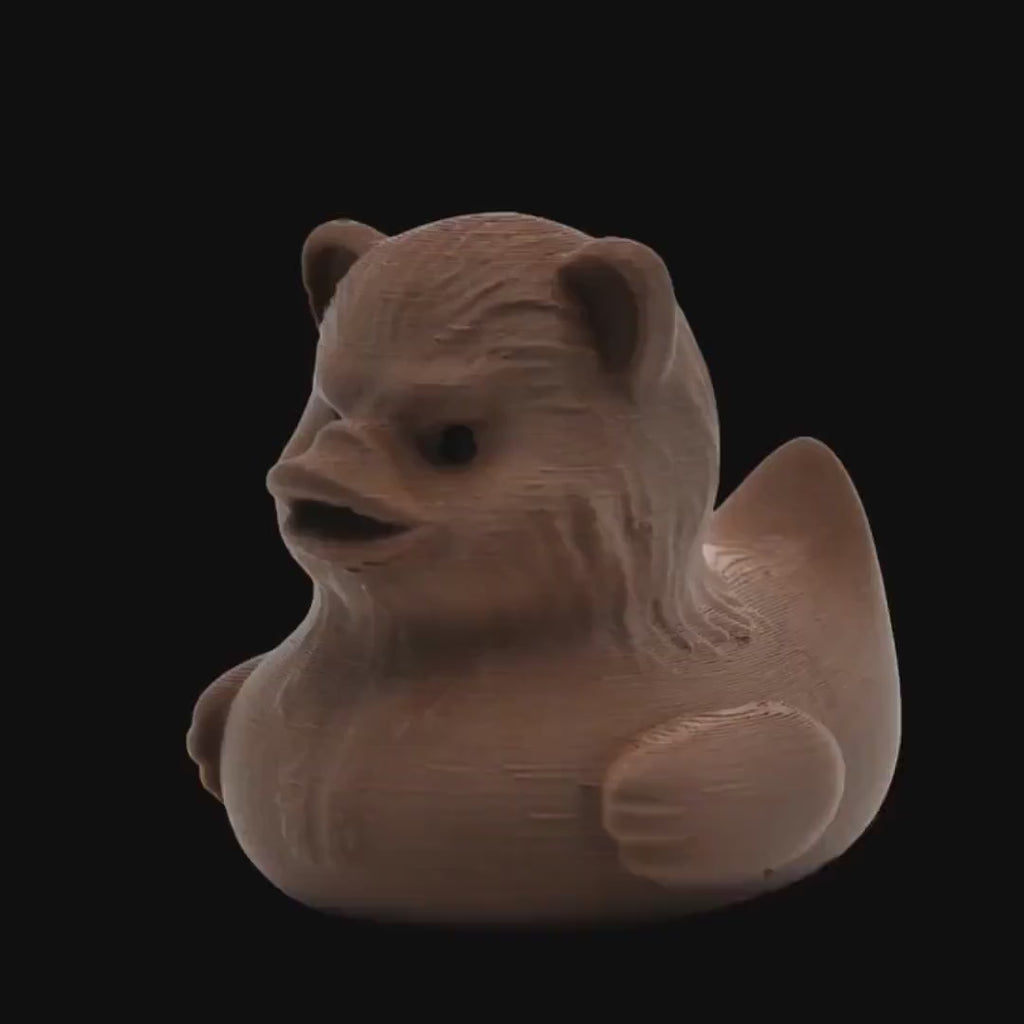 Ewok Duck Figurine, 3D Printed Star Wars Collectible for Bathroom and Desk