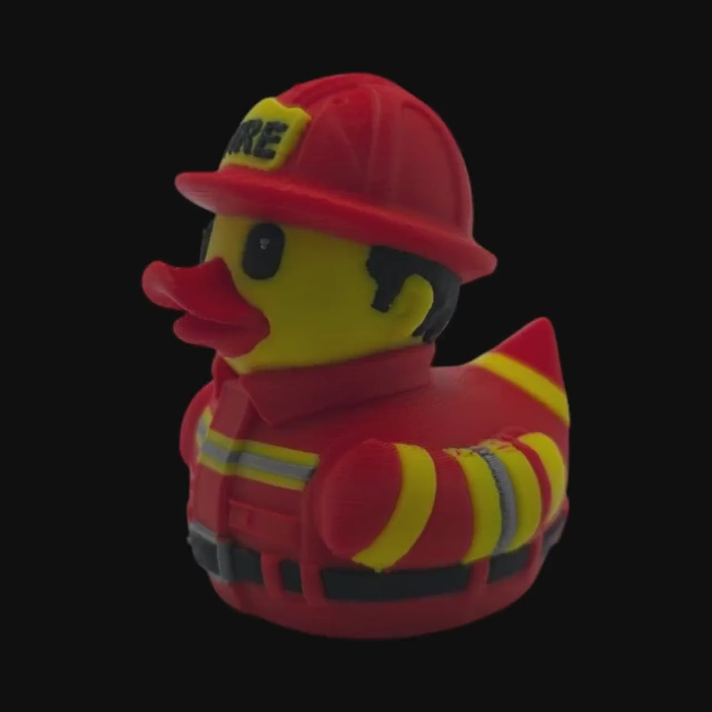 Fire Fighter Duck Dashboard Decoration Cruise Ship Hiding Game Party Favor Fireman Desk Collectible