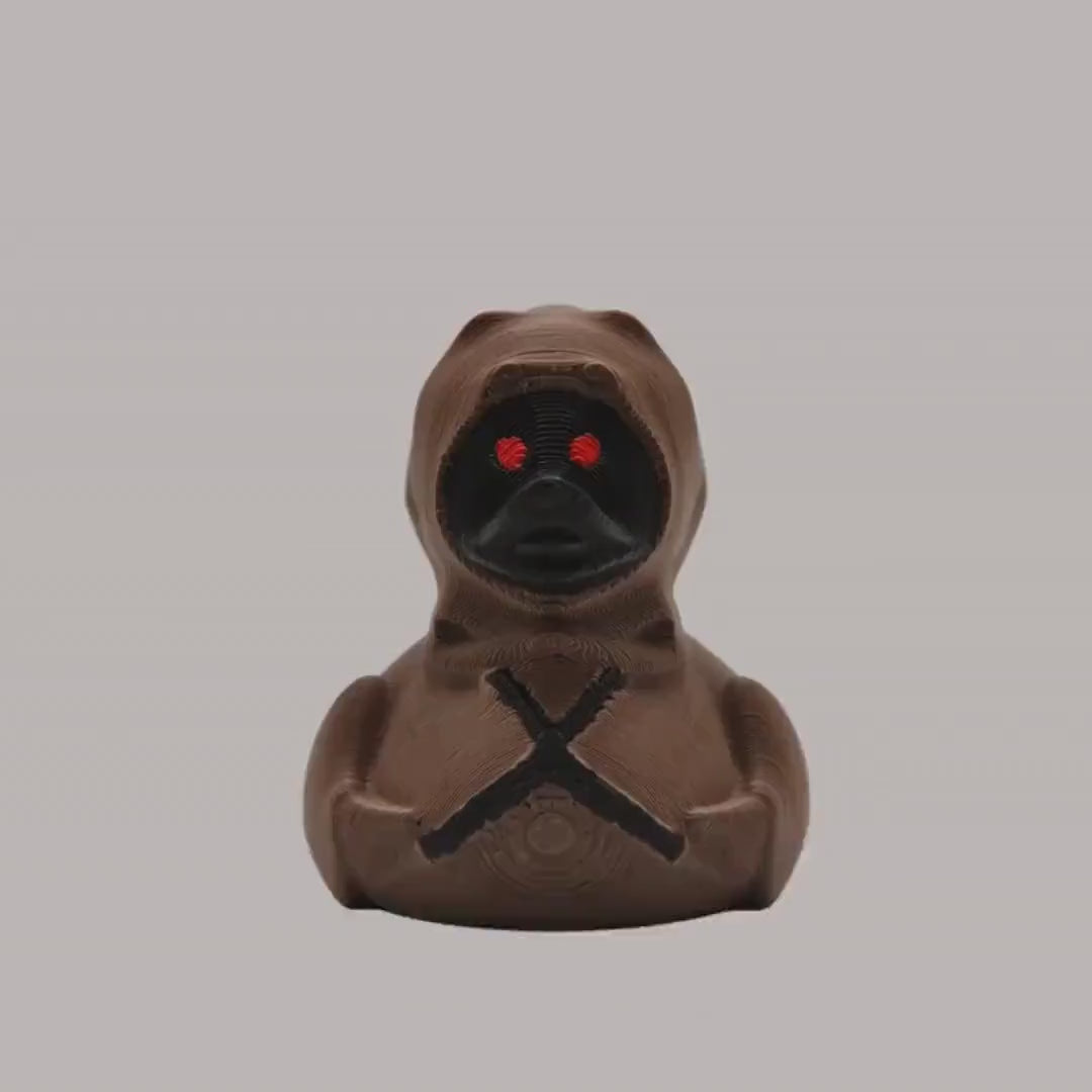Jawa Rubber Duck Toy - 3D Printed Bath Accessory for Star Wars Fans