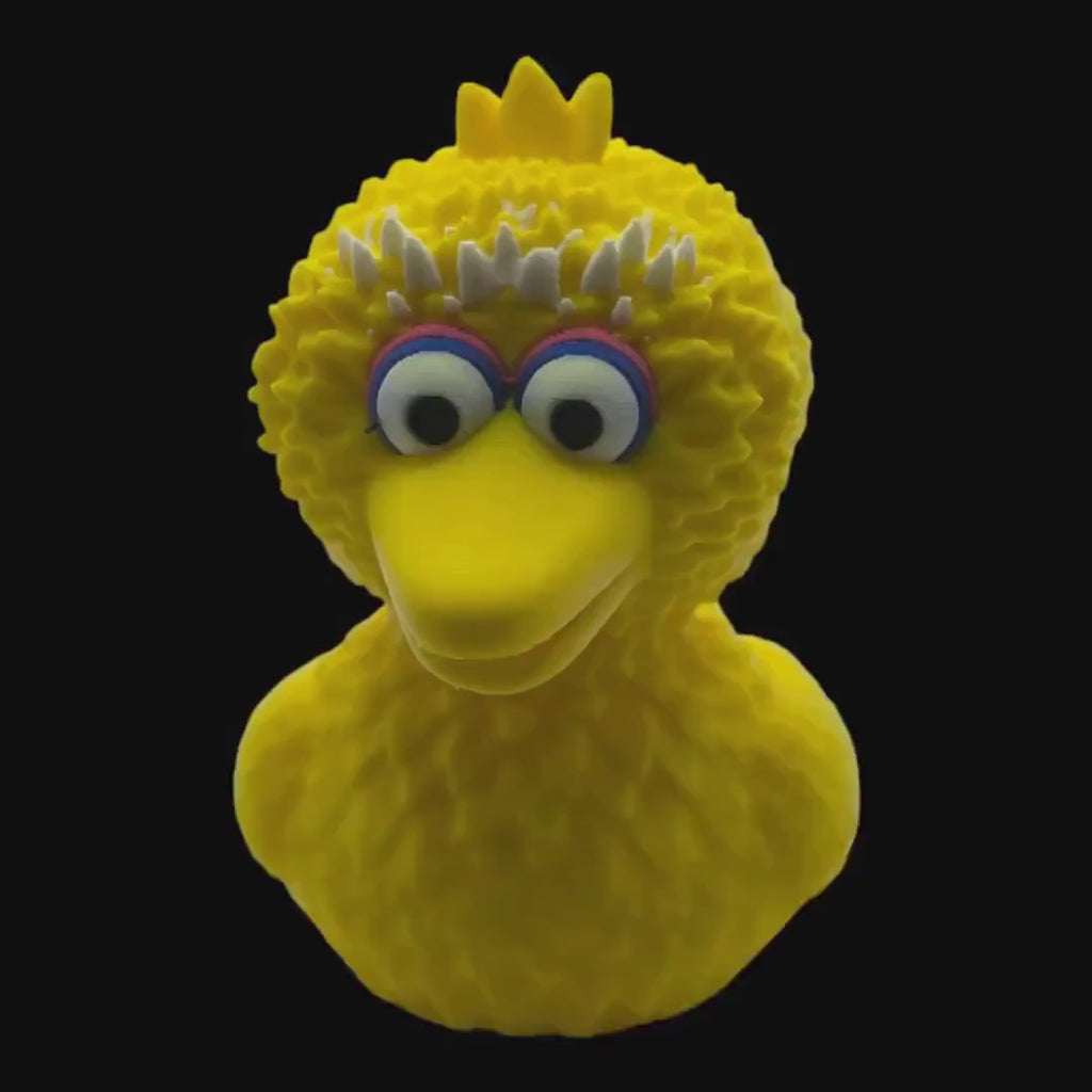 Big Bird Duck Bath Toy, 3D Printed Sesame Street Character for Fun Time