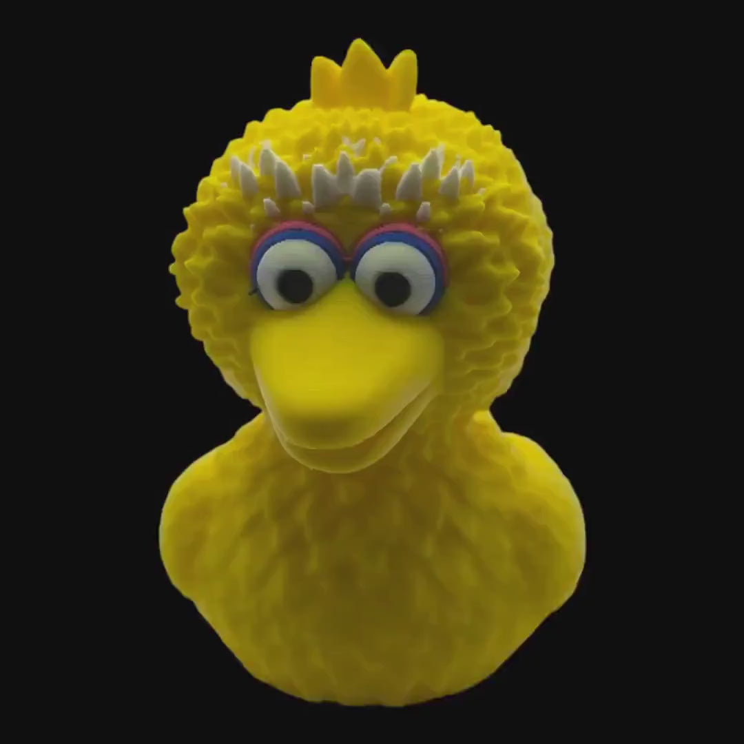 Big Bird Duck Bath Toy, 3D Printed Sesame Street Character for Fun Time