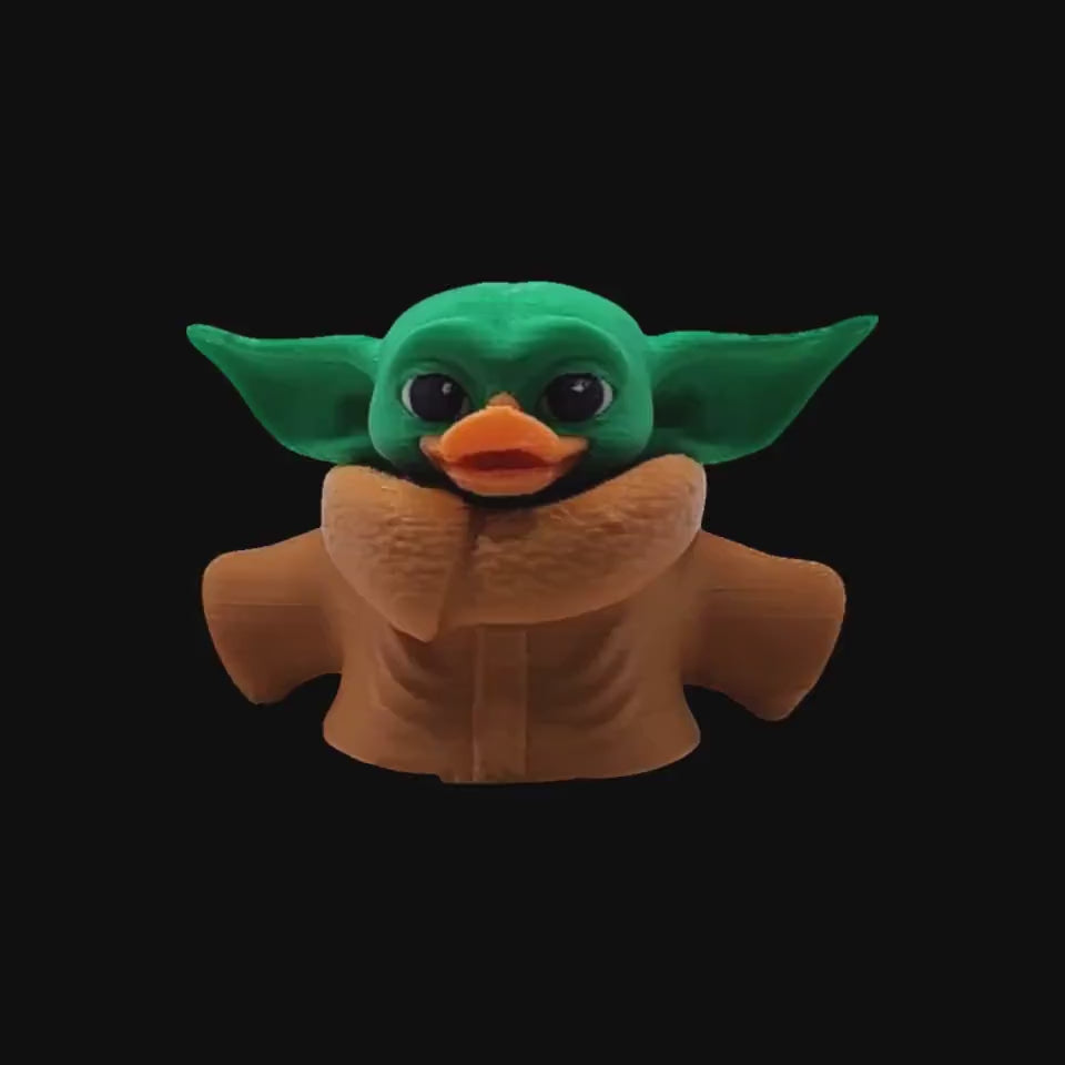 Grogu Inspired Duck Figure, 3D Printed Star Wars Collectible Desk Accessory