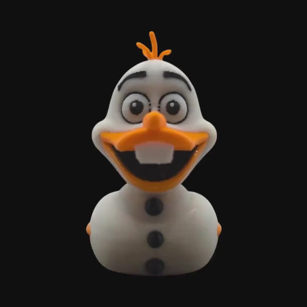 Olaf Duck Figure, 3D Printed Disney Collectible Inspired by Frozen