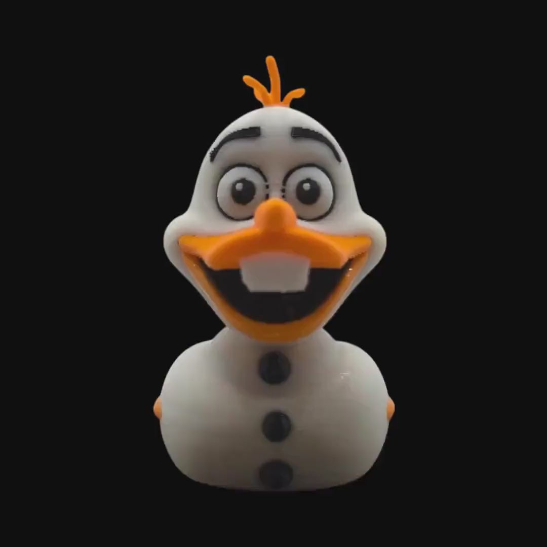 Olaf Duck Figure, 3D Printed Disney Collectible Inspired by Frozen