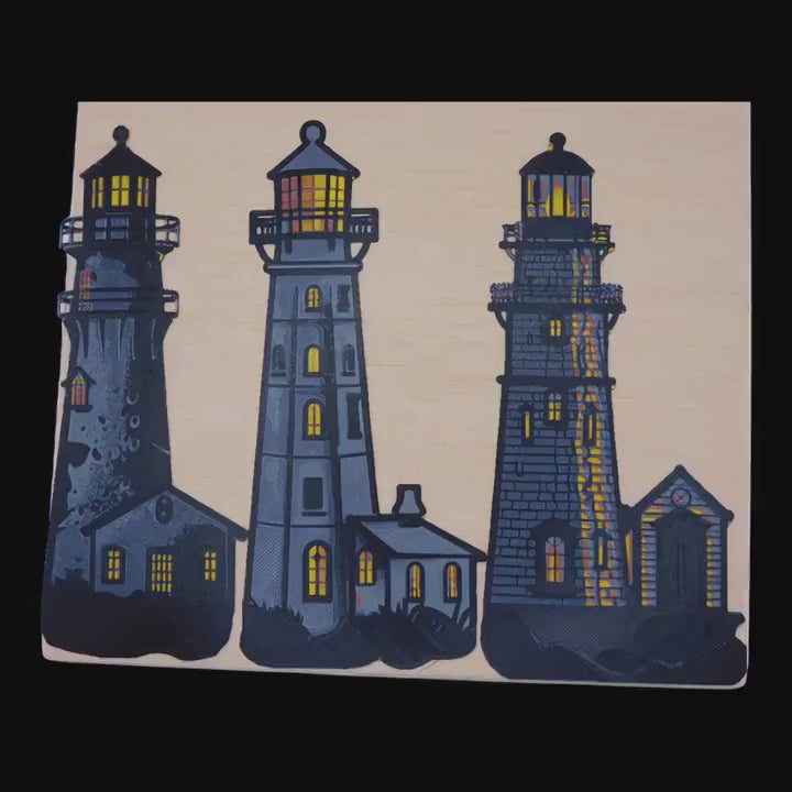 Nautical Lighthouse Bookmarks Set Handmade Bookshelf Decor Coastal Bookish Gift Book Lover