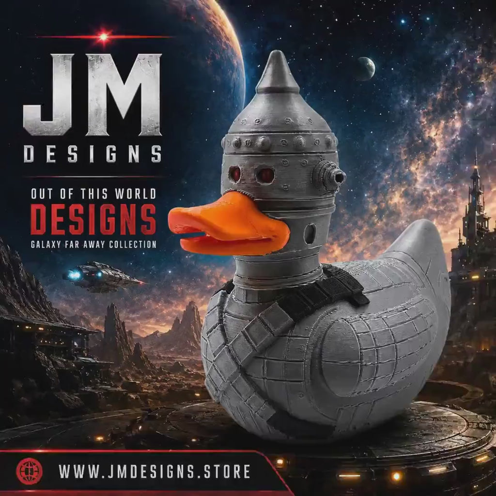 Star Wars Inspired Figure IG-11 Duck Bounty Hunter Statue, Gray Metallic Robot Decoration