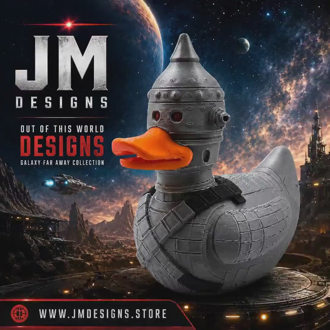 Star Wars Inspired Figure IG-11 Duck Bounty Hunter Statue, Gray Metallic Robot Decoration