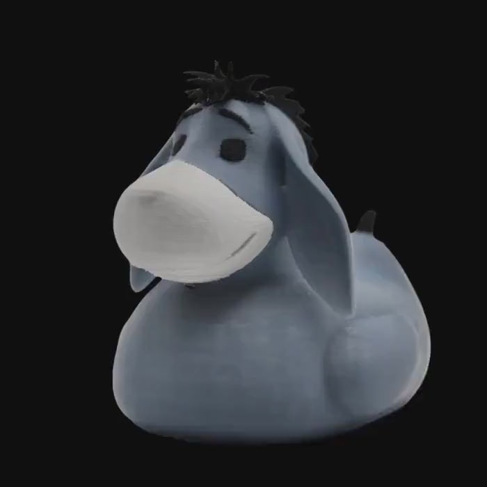 Eeyore Inspired Duck Gray & Black  Funny Jeep Ducking Quirky Collectible Figurine  Gag Gift Car