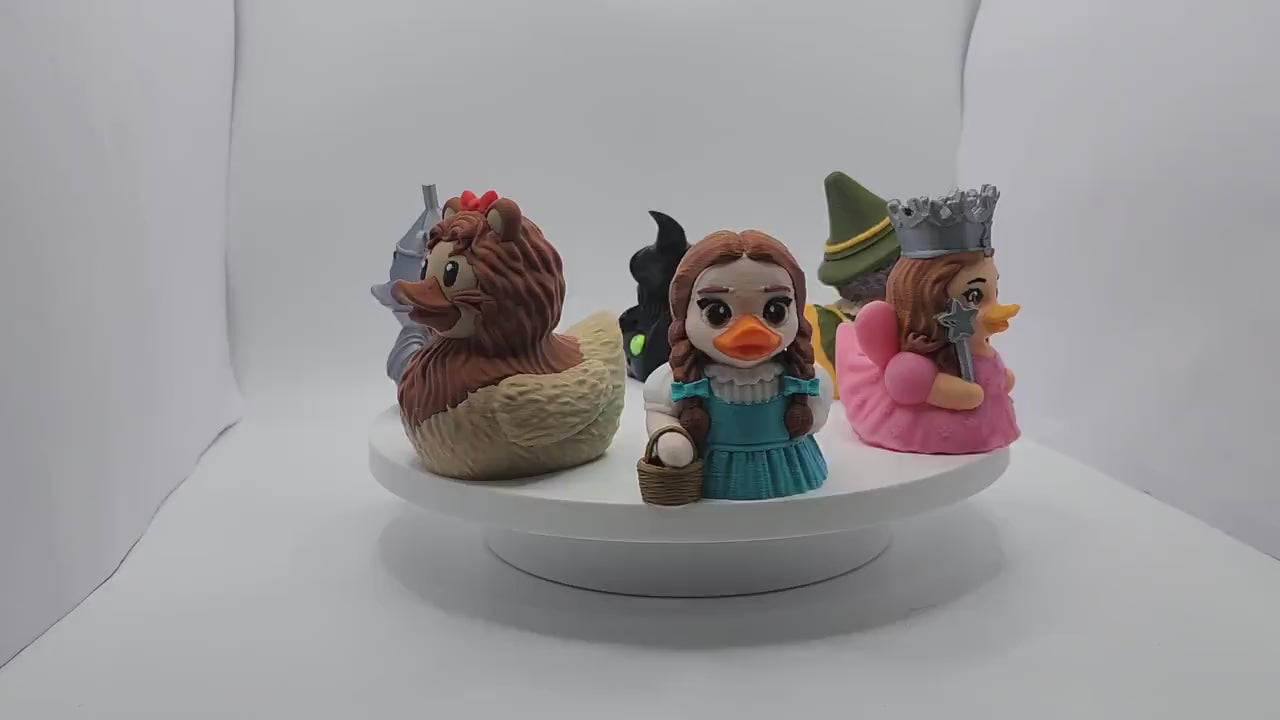 Wizard Oz Inspired Duck Bath Toy Shelf Decoration Desk Display Item Collection Movie Character Figurine Set Fantasy Gift Emerald City