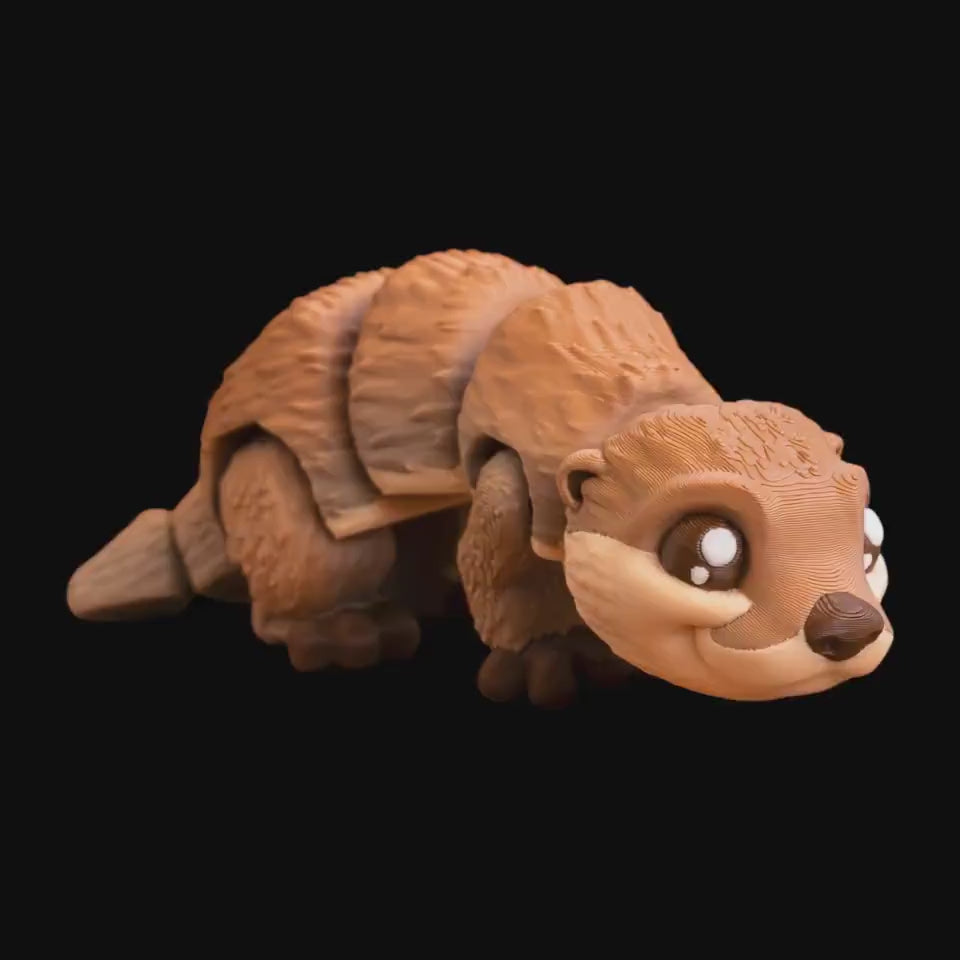 Mini River Otter Figurine Desk Decoration Animal Toy Articulated Model 3d Printed Pla Wildlife Small Statue Movable Figure Flexible Sensory