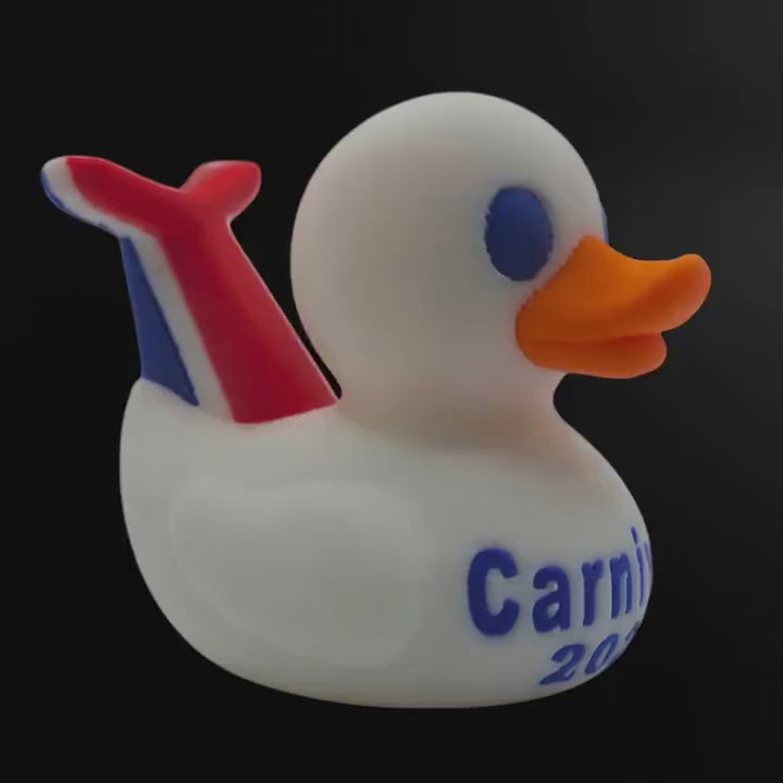 Carnival Inspired Cruise Souvenir Duck Collectible  Patriotic Theme Red White Blue Commemorative Travel Keepsake Vacation Memento