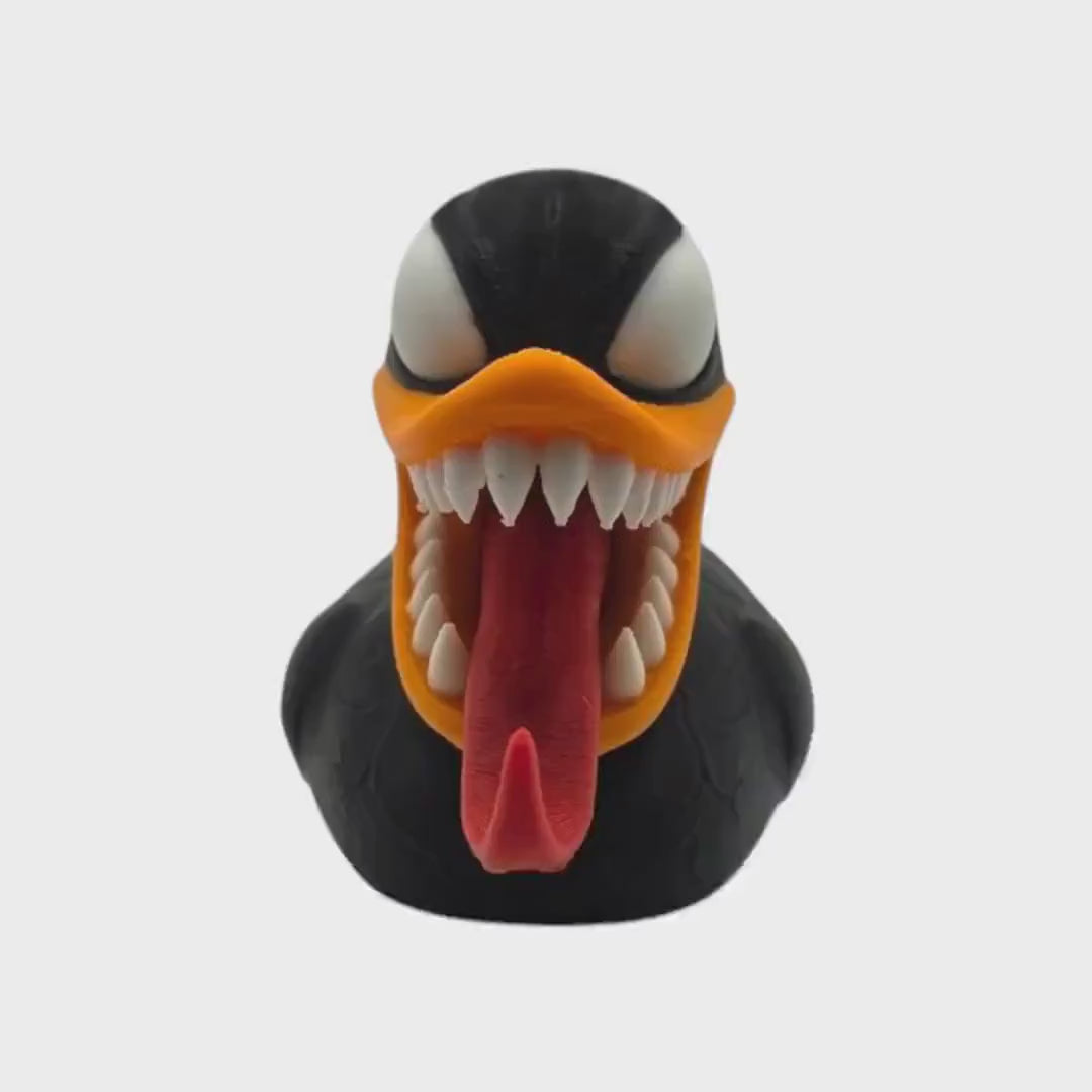 Venom Duck Figure, 3D Printed Marvel Collectible for Desk Decor