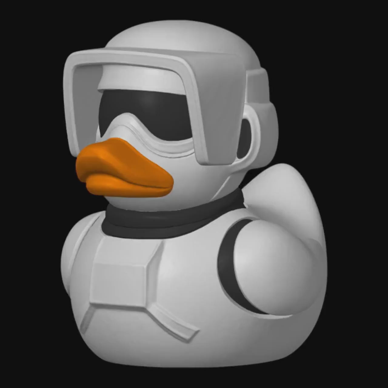 Scout Trooper Duck Star Wars Inspired Collectible Duckies  Sci Fi Armor Helmet Cruise Jeep Dashboard Companion
