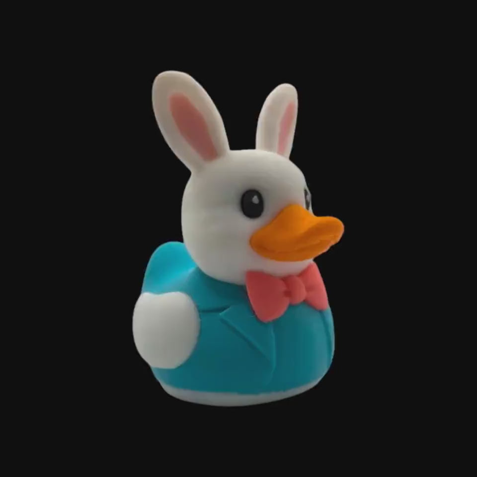 Easter Bunny Duck Dashboard Decoration Desk Accessory Car Figurine Teal Character Whimsical