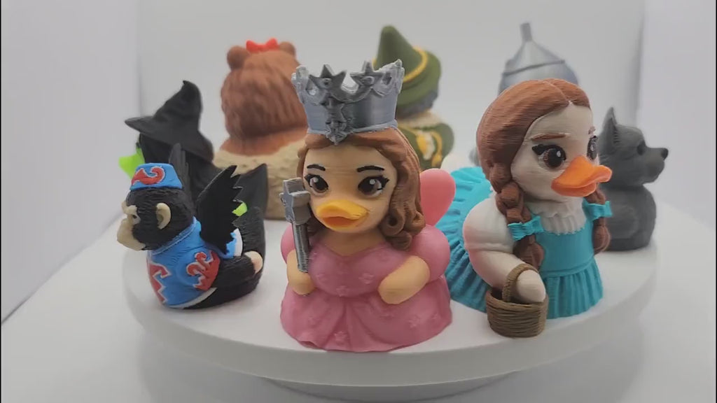 Lion Inspired Duck Bath Toy Shelf Decoration Desk Display Item Collection Movie Character Figurine Set Fantasy Gift Emerald City