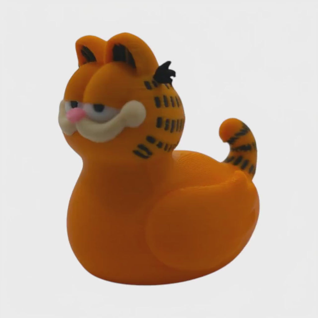 Orange Cat Figurine Desk Decoration Inspired Cartoon Character Collectible Statue Novelty Mashup