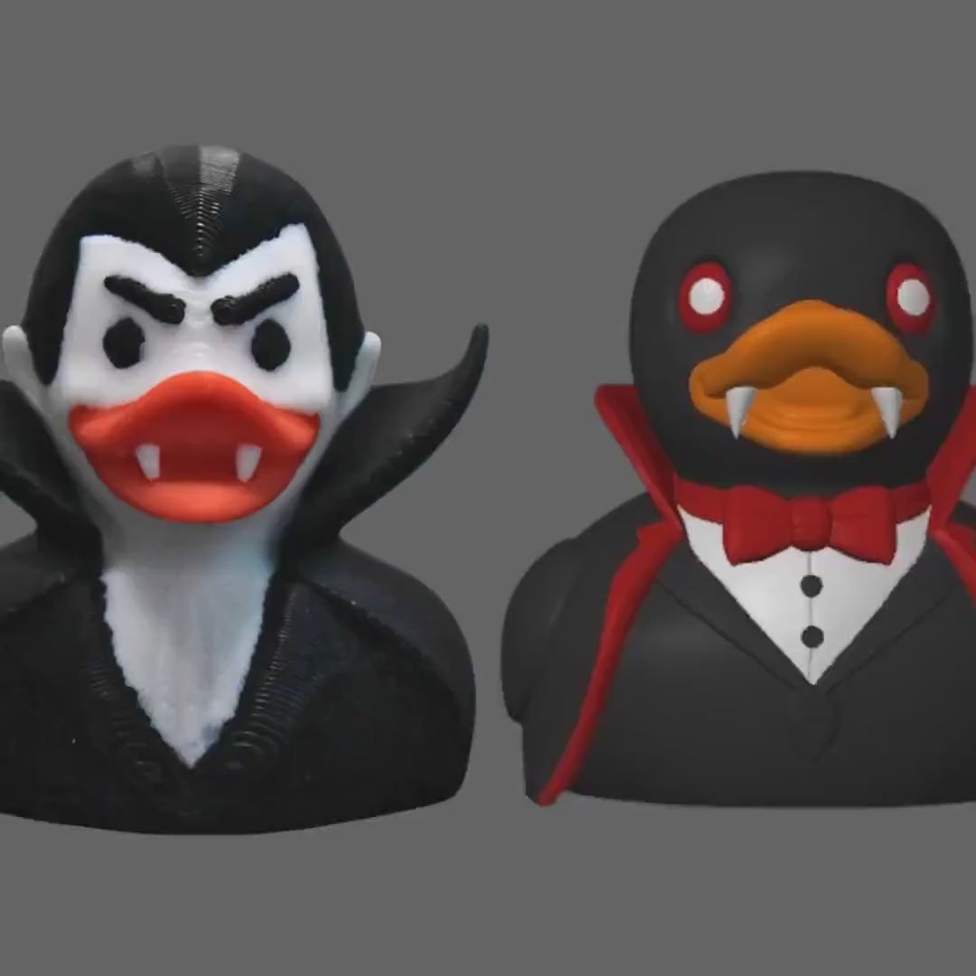 Vampire Duck Figure, 3D Printed Gothic Decor for Halloween