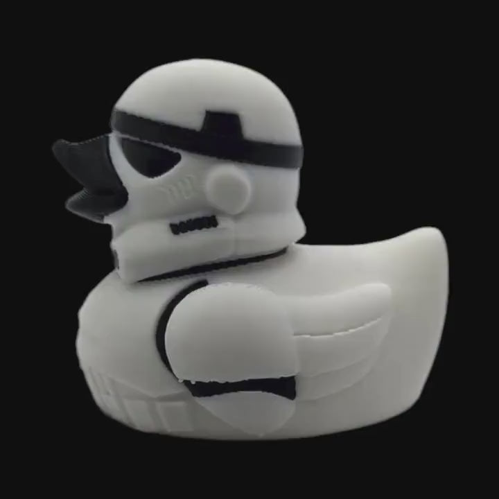 Stormtrooper Inspired Duck  Star Wars Fan  Geek Desk Toy Shelf Display Office Decoration Sci Jeep Ducking