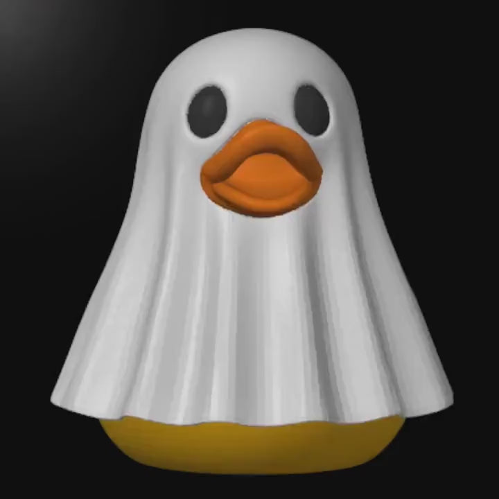 White Ghost Duck Decoration Shelf Display Halloween Decor Spooky Ornament Gothic Style