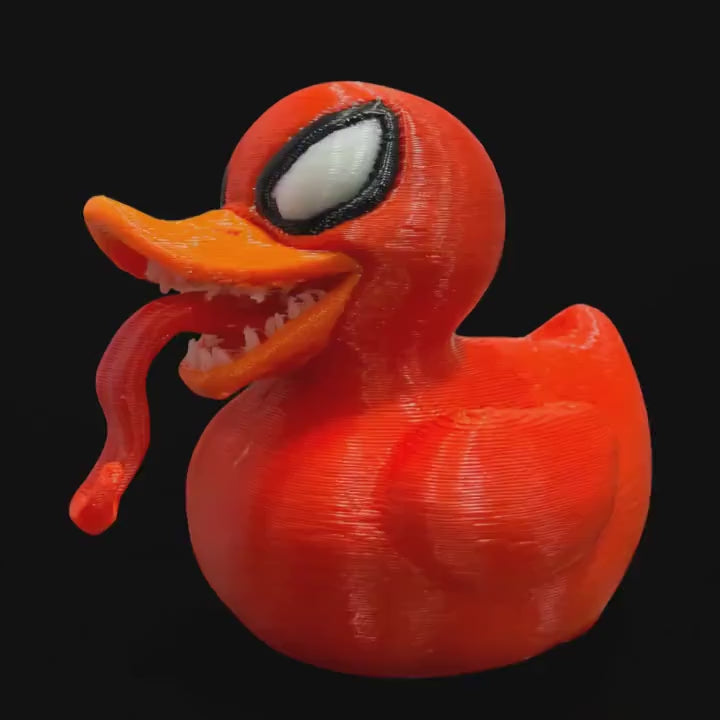 Red Carnage Duck 3D Printed Symbiote Figure Display Decoration Desk Accessory Marvel Comic Character