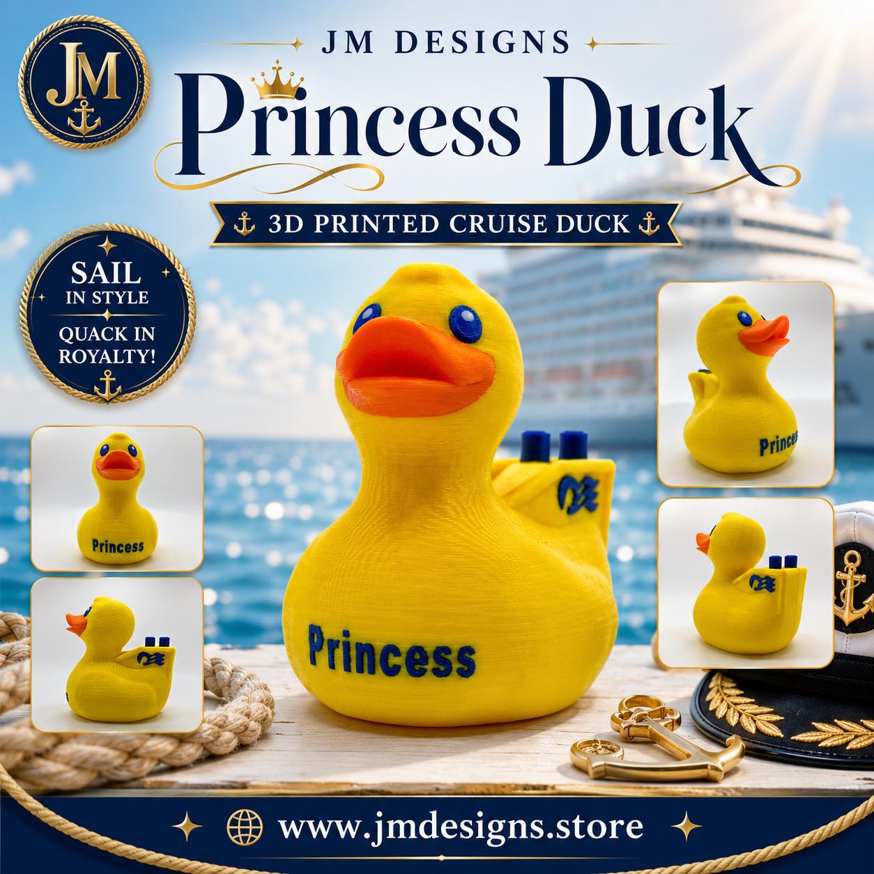 Princess Cruise Inspired Duck Cabin Decoration Travel Souvenir Ship Name Date Customization Themed - JM Designs