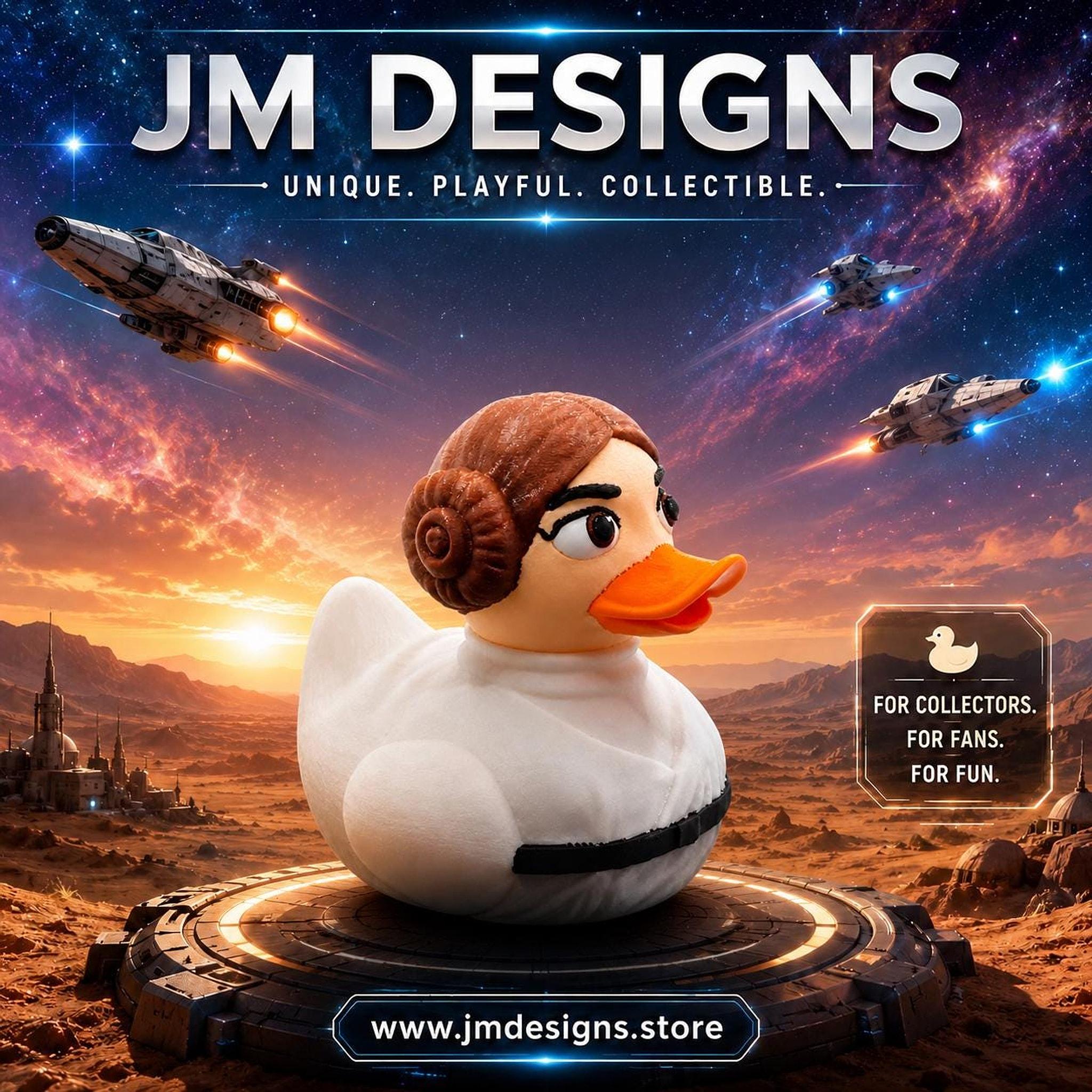 Princess Leia Duck, 3D Printed Bath Toy for Star Wars Fans - JM Designs