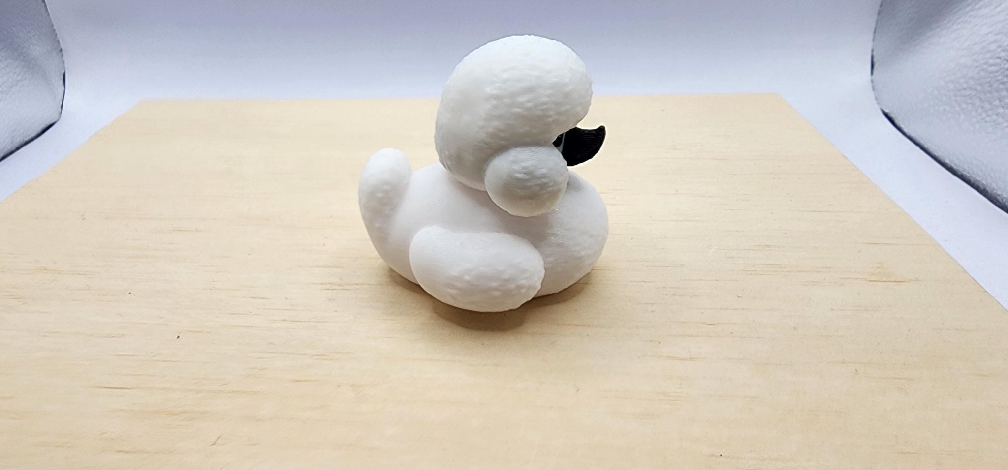 Quirky Office Decor: Poodle Duck 3D Printed Figurine for Desk - JM Designs