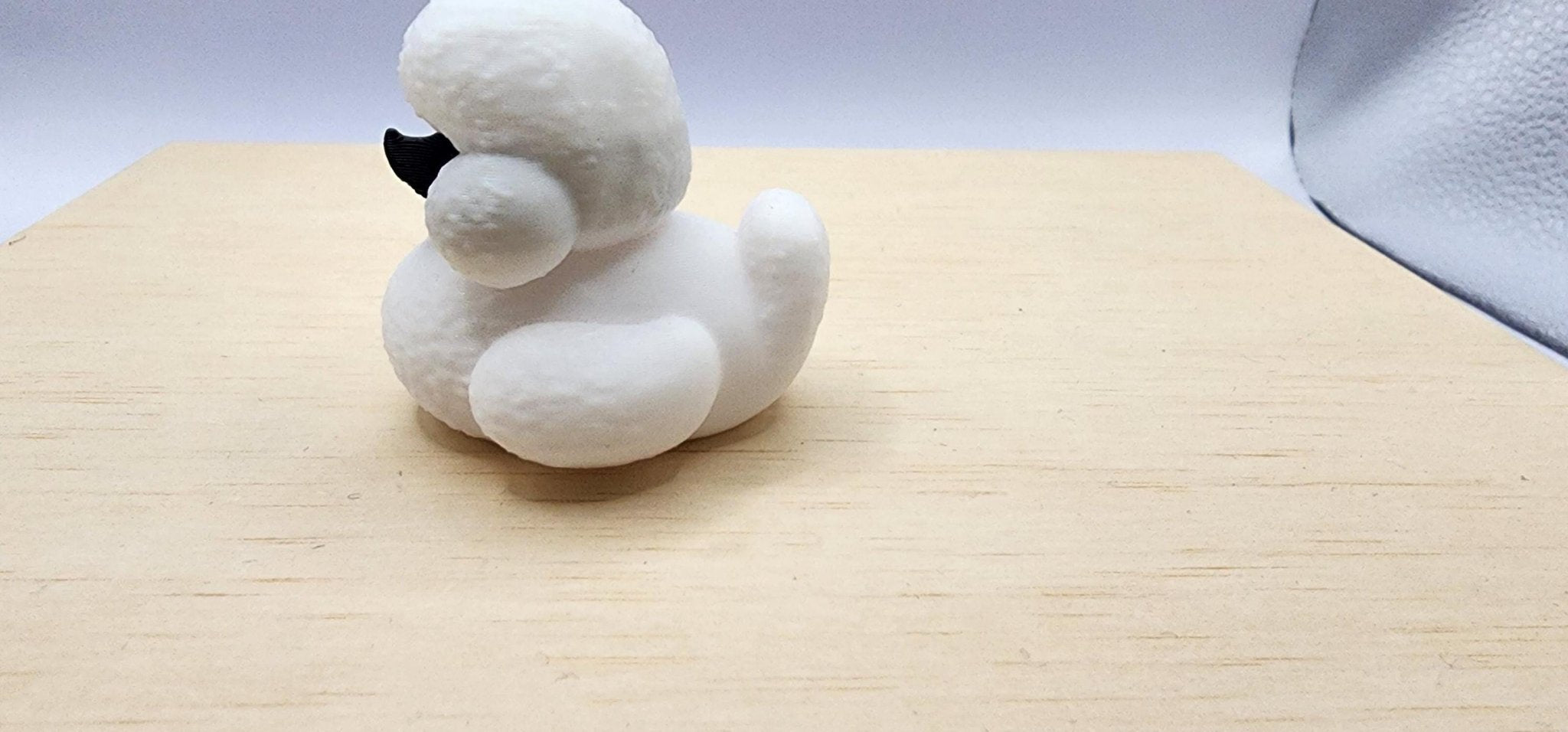 Quirky Office Decor: Poodle Duck 3D Printed Figurine for Desk - JM Designs