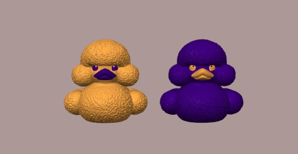 Quirky Office Decor: Poodle Duck 3D Printed Figurine for Desk - JM Designs