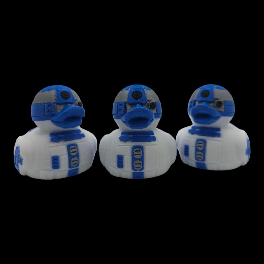 R2D2 Rubber Duck, 3D Printed Figure for Desk or Jeep Dashboard - JM Designs