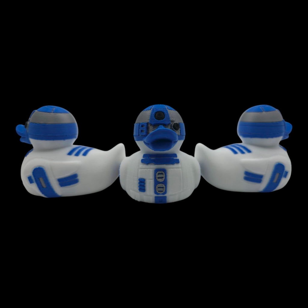 R2D2 Rubber Duck, 3D Printed Figure for Desk or Jeep Dashboard - JM Designs