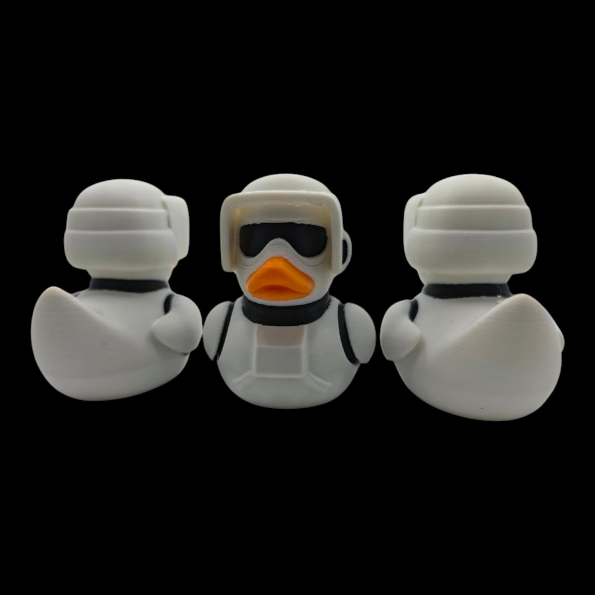 Scout Trooper Duck Star Wars Inspired Collectible Duckies Sci Fi Armor Helmet Cruise Jeep Dashboard Companion - JM Designs