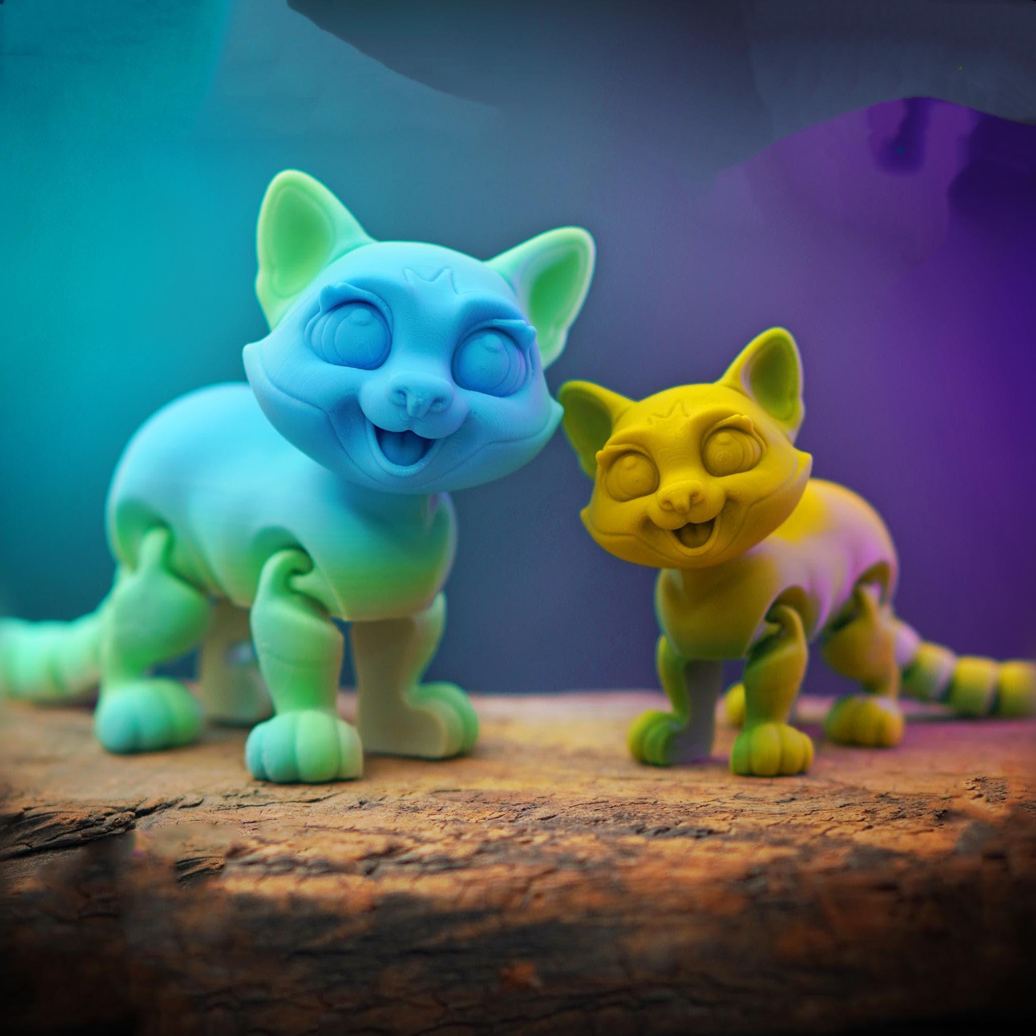 Siamese Cat Figurine, Customizable 3D Printed Cat Decor for Collectors - JM Designs