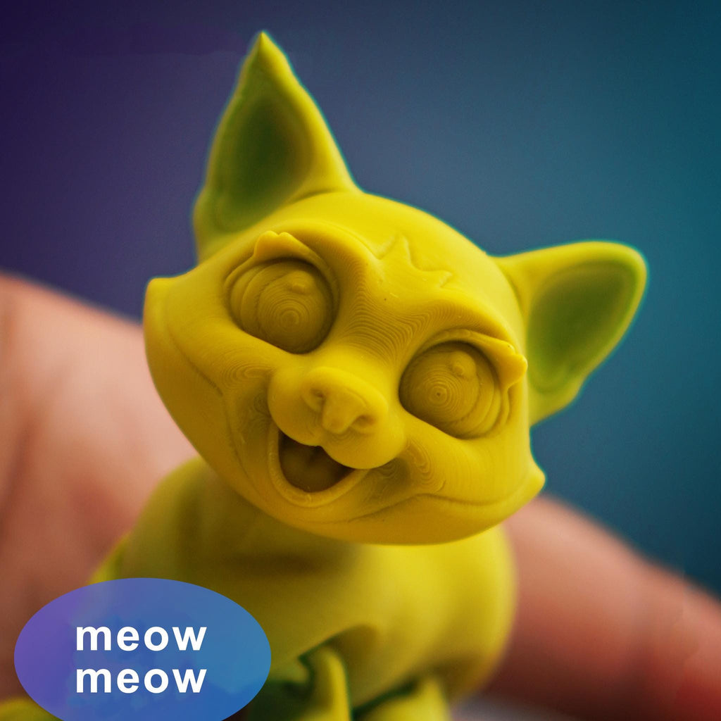 Siamese Cat Figurine, Customizable 3D Printed Cat Decor for Collectors - JM Designs