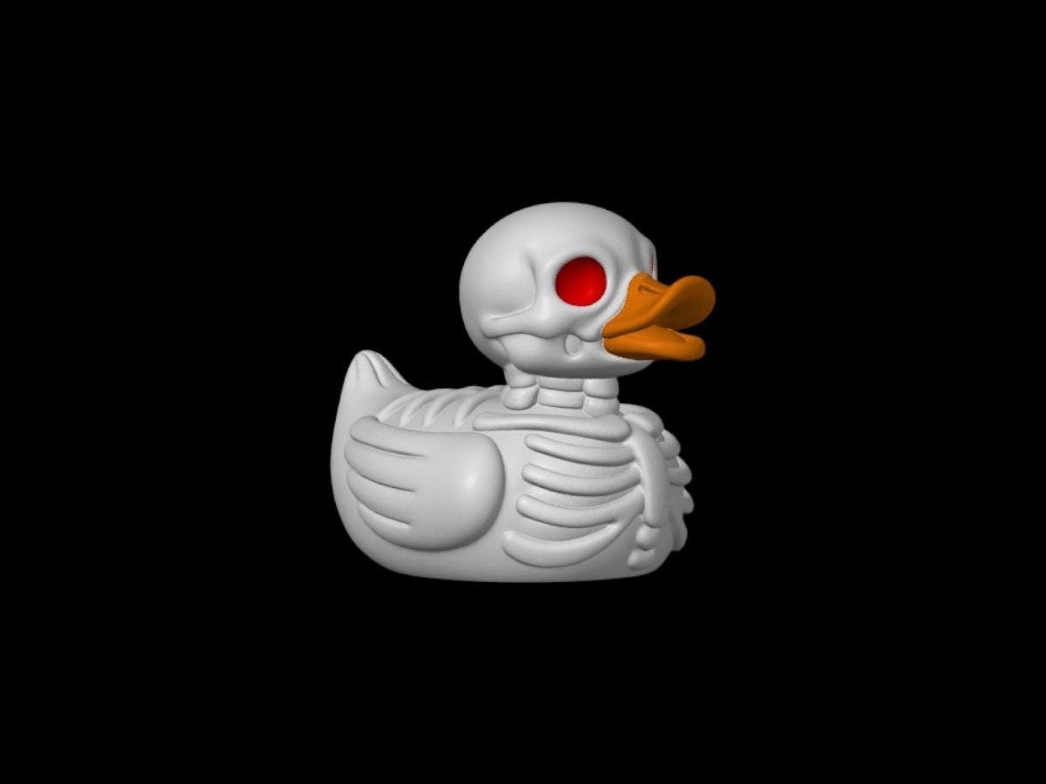 Skeleton Duck Figurine, Gothic Style Decor for Halloween - JM Designs