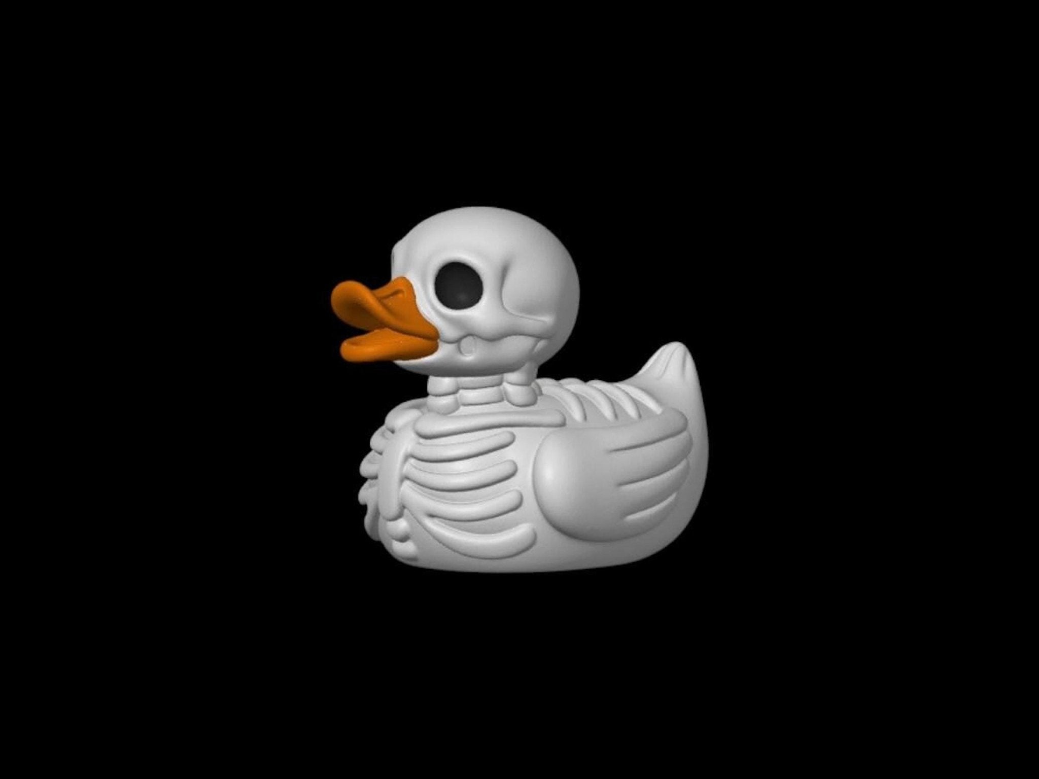 Skeleton Duck Figurine, Gothic Style Decor for Halloween - JM Designs