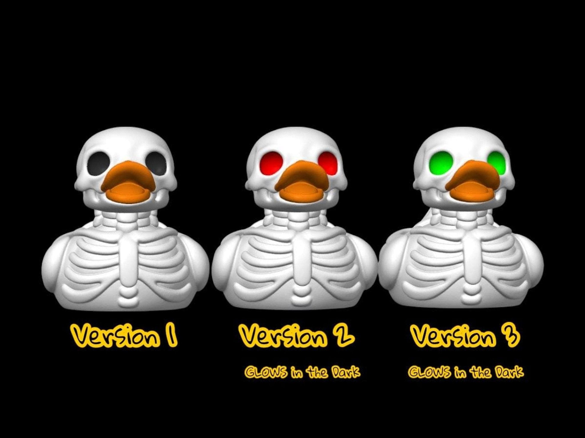 Skeleton Duck Figurine, Gothic Style Decor for Halloween - JM Designs