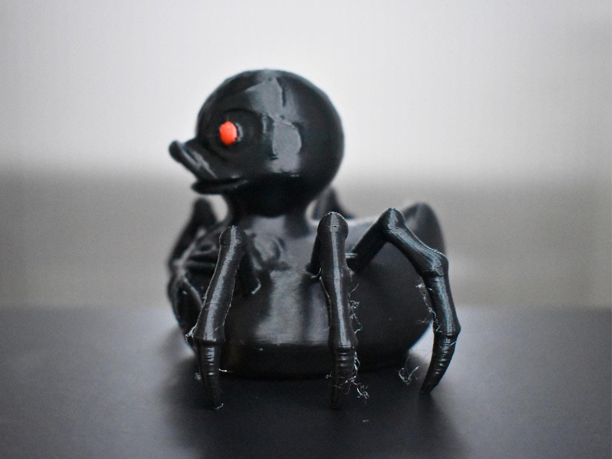 Spider Duck Figurine, Gothic Style 3D Printed Desk Decoration with Creepy Doll Design - JM Designs