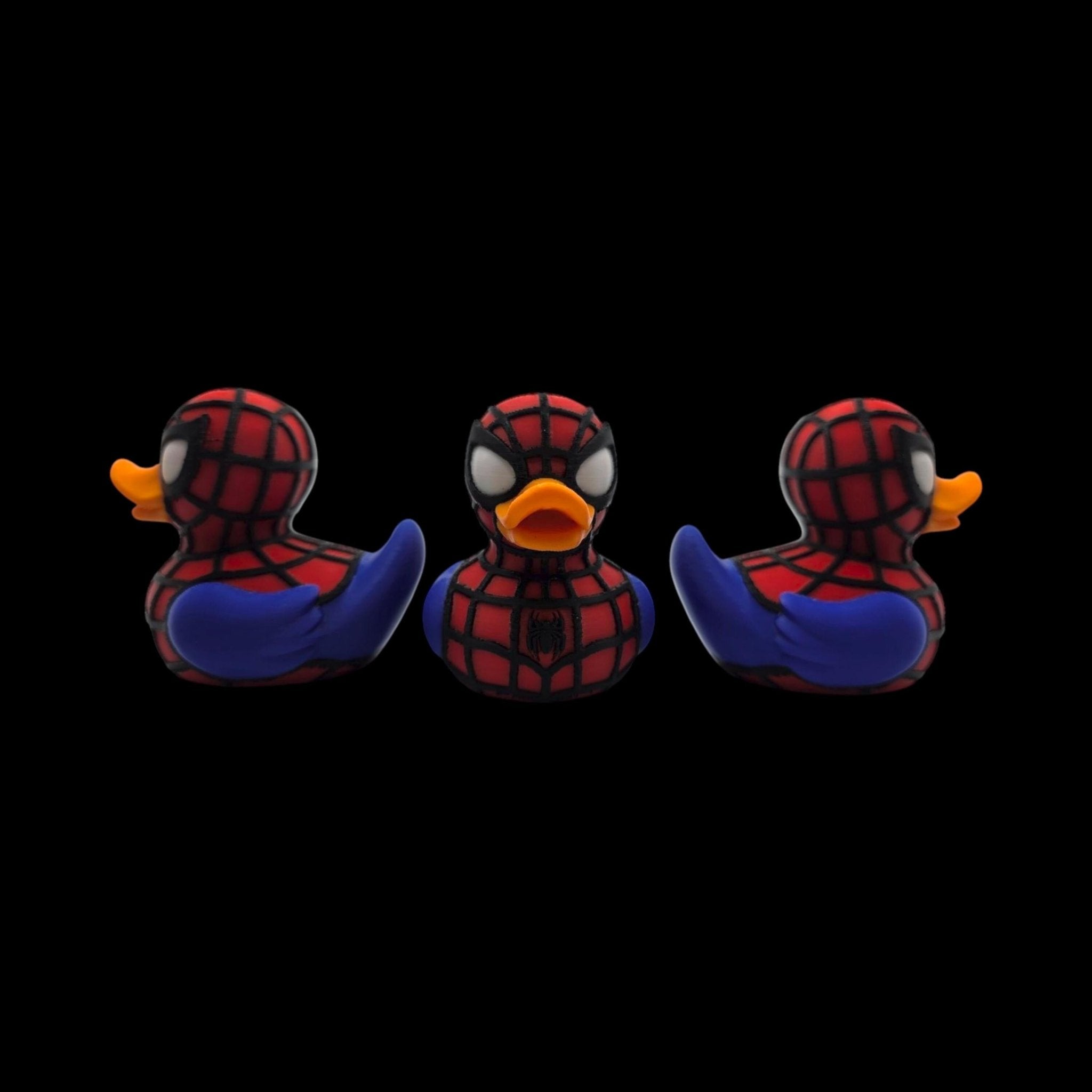 Spider-man Inspired Duck Figurine Collectible Superhero Display Marvel Memorabilia Comic Character - JM Designs
