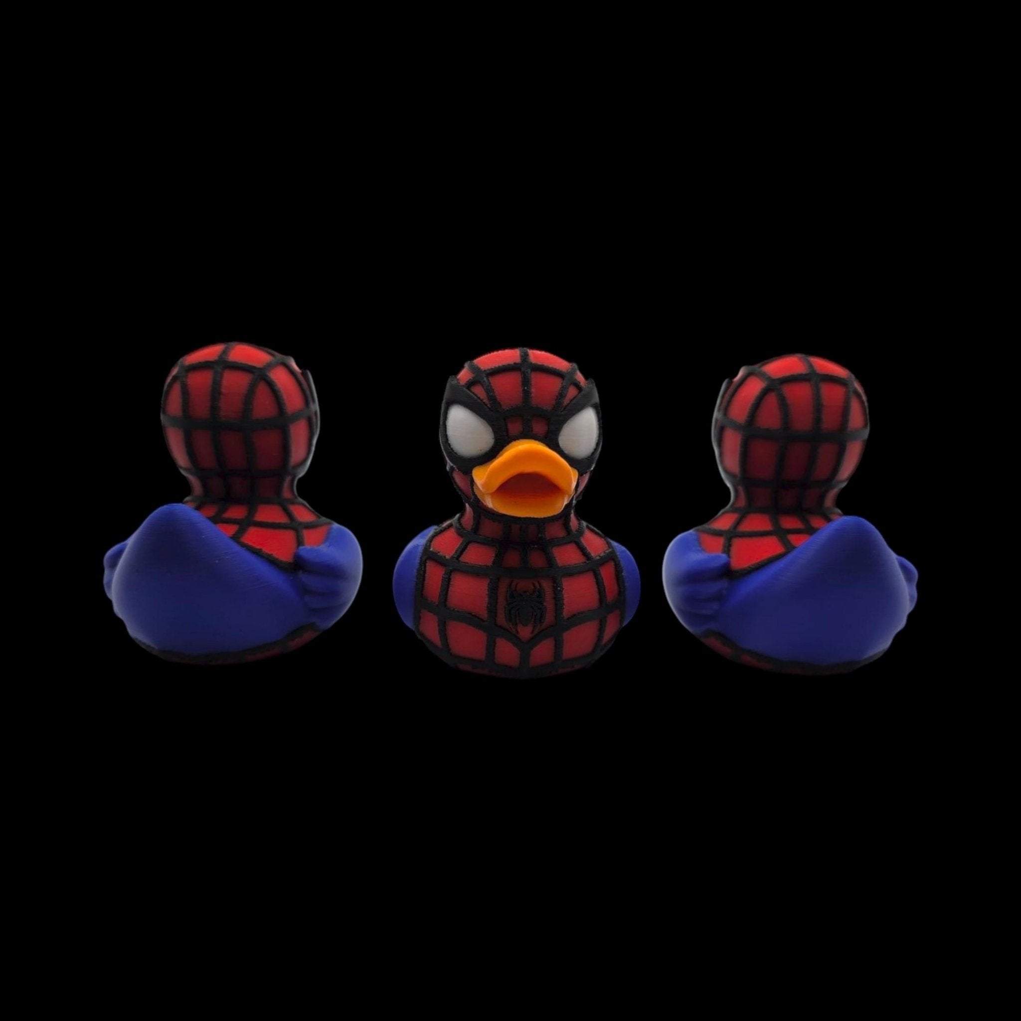 Spider-man Inspired Duck Figurine Collectible Superhero Display Marvel Memorabilia Comic Character - JM Designs